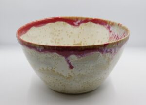 saladier en grès émaillé , couleur . Création unique de Bellecomtelle, poterie française artisanale