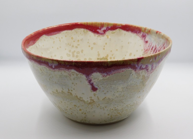 saladier en grès émaillé , couleur . Création unique de Bellecomtelle, poterie française artisanale