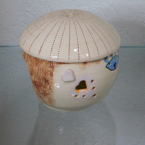 Pot 3 en 1 en faïence, poterie bellecomtelle création artisanale de Haute-Saône
