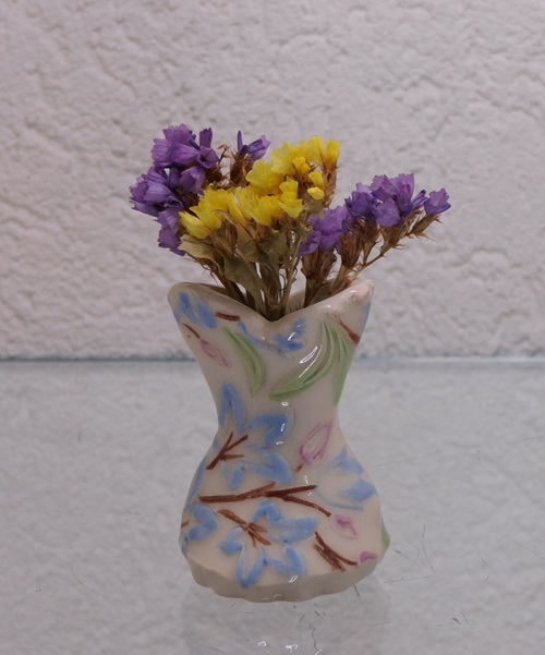 Mini vase en faïence émaillé création bellecomtelle poterie artisanale