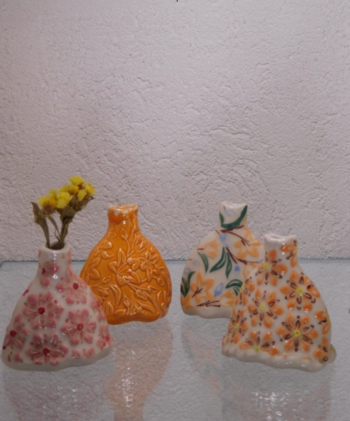 Mini vase en faïence émaillé création bellecomtelle poterie artisanale