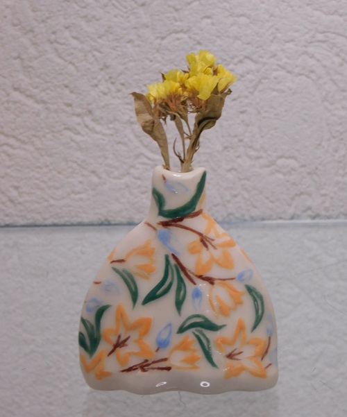 Mini vase en faïence émaillé création bellecomtelle poterie artisanale