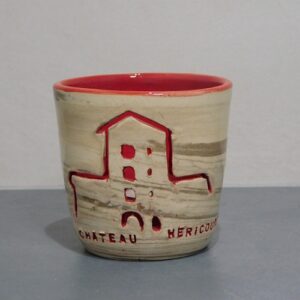Photophore en céramique, local et emblématique de Franche-Comté. Poterie bellecomtelle création artisanale de Haute-Saône