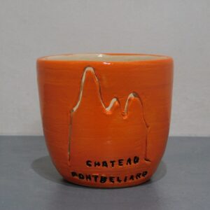 Photophore en céramique, local et emblématique de Franche-Comté. Poterie bellecomtelle création artisanale de Haute-Saône